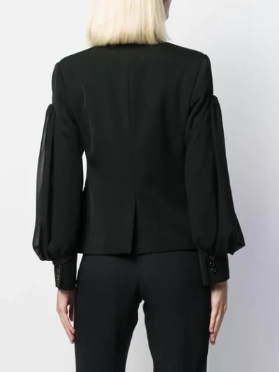 Shop Comme Des Garçons Comme Des Garçons Fitted Double-breasted Jacket In Black