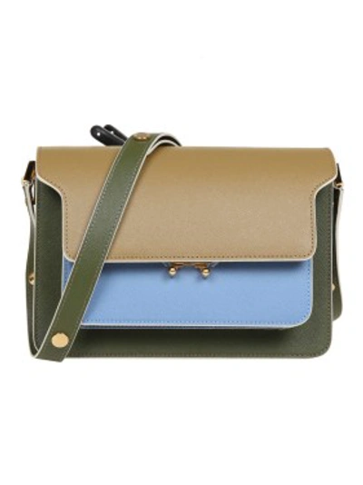 Shop Marni Trunk Bag Leather Bag In Grey