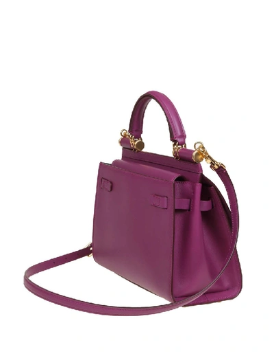 Shop Dolce & Gabbana Sicily Bag 58 Small In Calf Leather In Pink