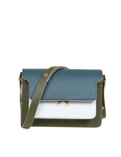 Shop Marni Trunk Bag Leather Bag In Grey