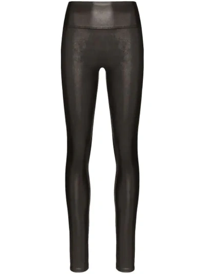 Shop Spanx Faux Leather Leggings In Very Black