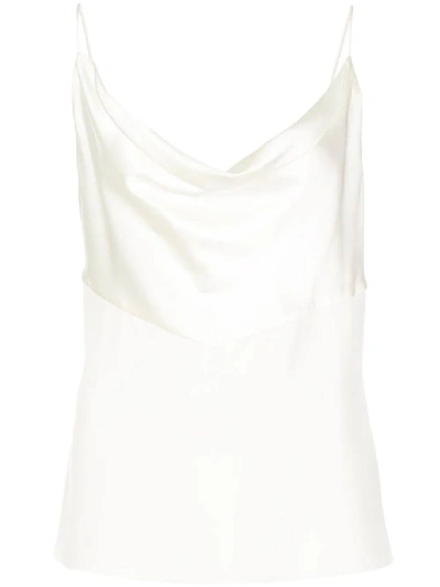 Shop Cushnie Silk Cowl Neck Top In White