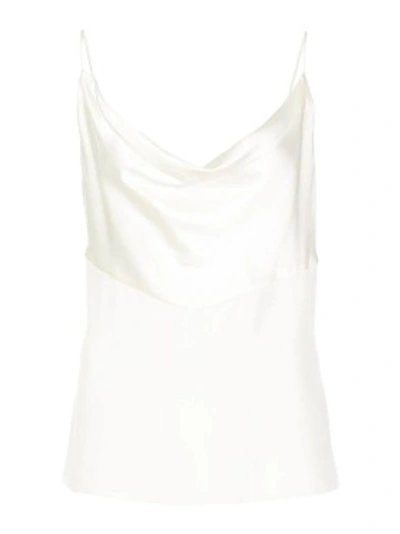 Shop Cushnie Silk Cowl Neck Top In White