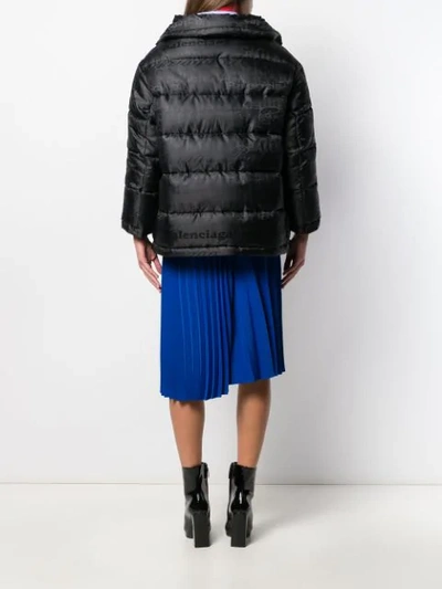 Shop Balenciaga New Swing Puffer Jacket In Black