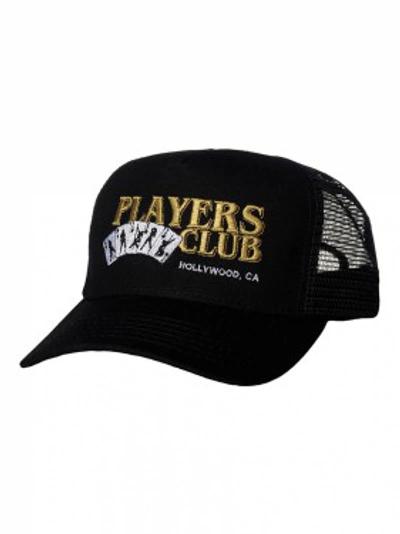 AMIRI BLACK MEN'S PLAYERS CLUB TRUCKER HAT S0A39152CO