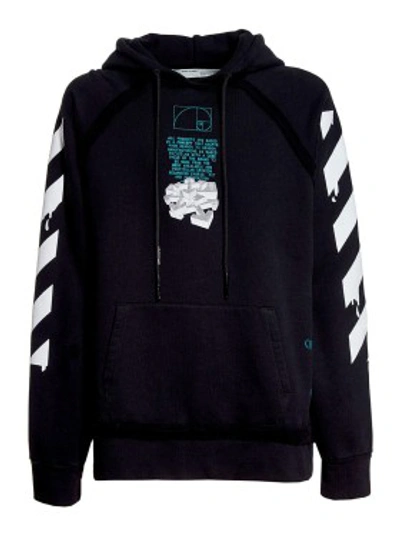 Shop Off-white Black Dripping Arrows Hoodie