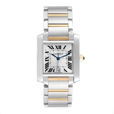 Shop Cartier Tank Francaise Steel Yellow Gold Automatic Mens Watch W51005q4 In Not Applicable