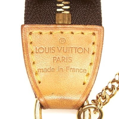 Pre-owned Louis Vuitton Monogram Mini Pochette Accessoires In Black