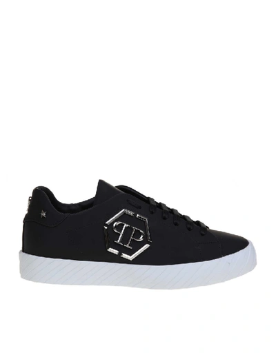 Shop Philipp Plein Sneakers Lo-top In Nappa Color Black