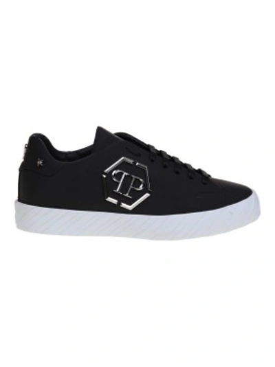 Shop Philipp Plein Sneakers Lo-top In Nappa Color Black