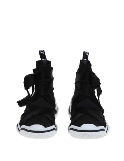Shop Red Valentino Glam Run Sneakers In Stretch Fabric Color Black