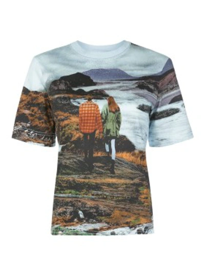 Shop Chloé Dreamscape T-shirt In Grey