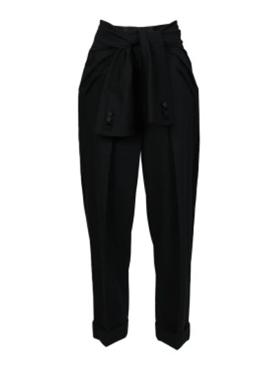 Shop Alexander Wang Tie Waist Tuxedo Pant In Black