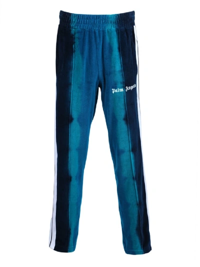 Shop Palm Angels Tie-dye Track Pants In Blue