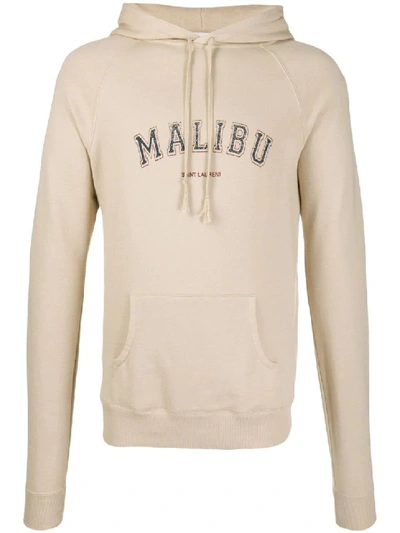 Shop Saint Laurent Neutral Malibu Hoodie In Neutrals