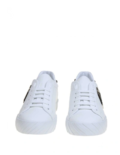 Shop Philipp Plein Sneakers Lo-top In Nappa Color White