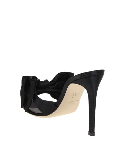 Shop Giuseppe Zanotti Hanna Sandal In Satin Color Black