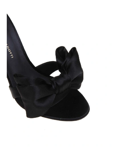 Shop Giuseppe Zanotti Hanna Sandal In Satin Color Black
