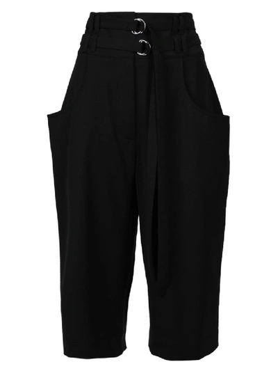 Shop Proenza Schouler Cropped Wool Pants In Black