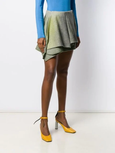 Shop Nina Ricci Deep Ruffle Mini Skirt In Green