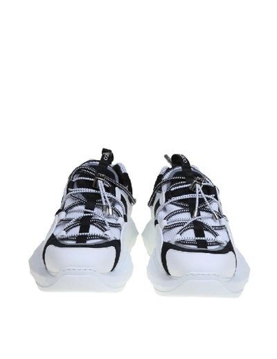 Shop Jimmy Choo Sneakers Diamond Trail / M In Stretch Fabric Color White