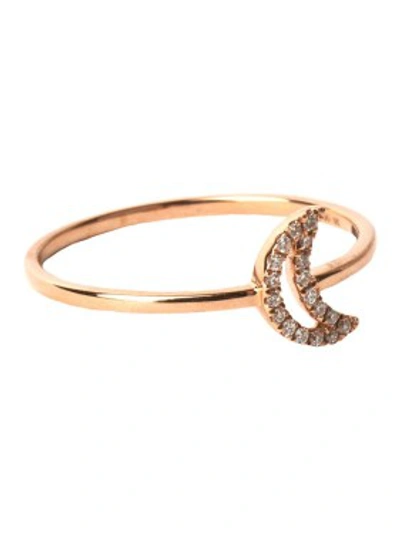 Shop Rosa De La Cruz 18kg Gold Crescent Ring In Not Applicable