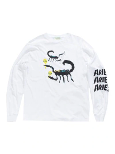 Shop Aries Scorpion Ls Tee - White