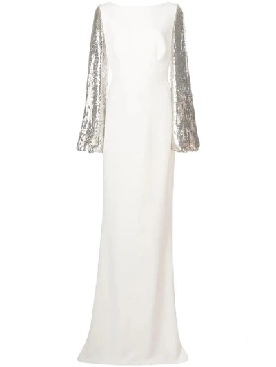 Shop Stella Mccartney Oberon Sequined Gown In White