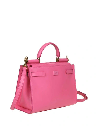 Shop Dolce & Gabbana Sicily Bag 62 Small In Calf Leather In Pink