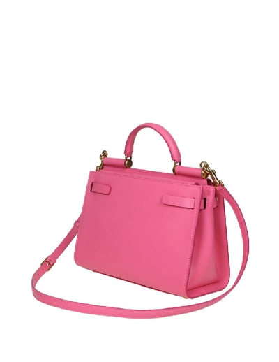 Shop Dolce & Gabbana Sicily Bag 62 Small In Calf Leather In Pink