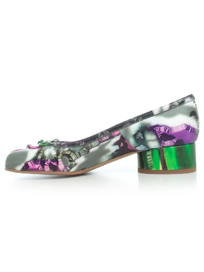 Shop Maison Margiela Ballerinas Heel 3 Multicolor In Grey