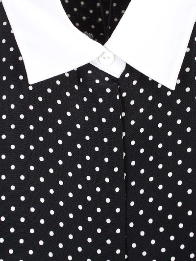 Shop Theory Polka-dot Blouse In Black