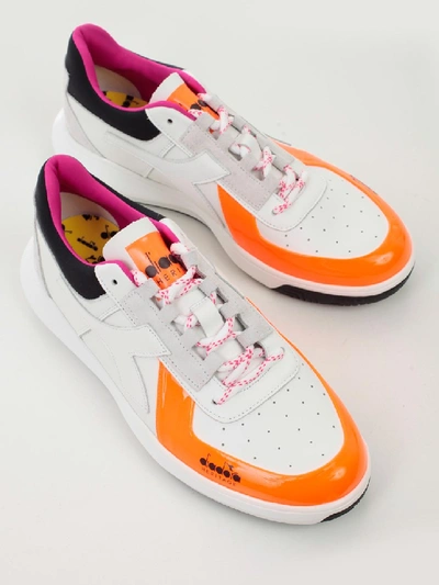 Diadora Mi Basket H Low Mds Fluo Sneakers In White | ModeSens