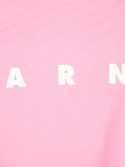 Shop Marni Printed Cotton T-shirt In Pink