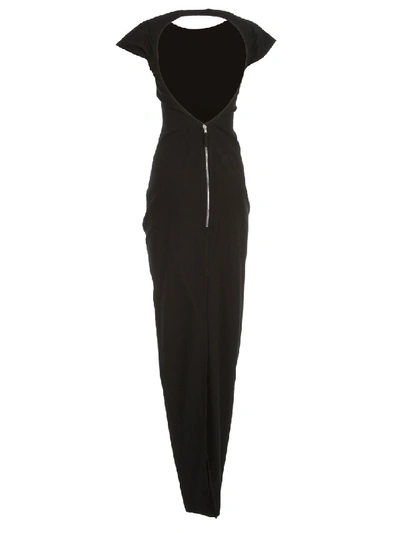 Shop Rick Owens Easy Sarah Cotton-blend Maxi Dress In Black
