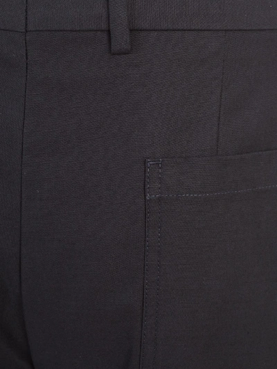 Shop Marni Cotton Trousers In Black