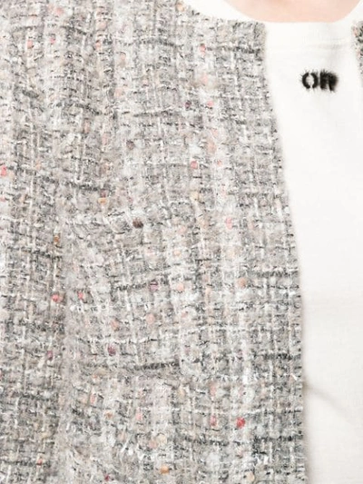 Shop Iro Slim-fit Tweed Jacket - Grey