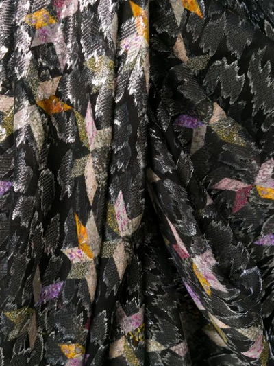 Shop Isabel Marant Graphic Print Structured Shoulder Dress In Black