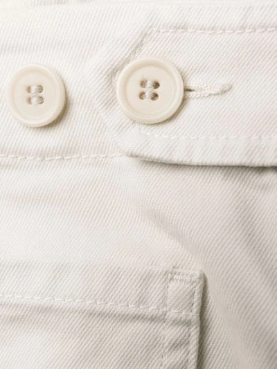 Shop Aspesi Mid-rise Utility Trousers In White