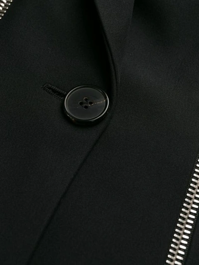 Shop Alexander Mcqueen Zip Embellished Blazer In Black