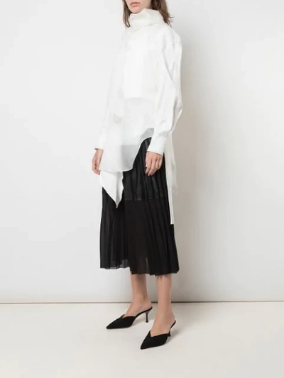 Shop The Row Oversized Layered Blouse In White
