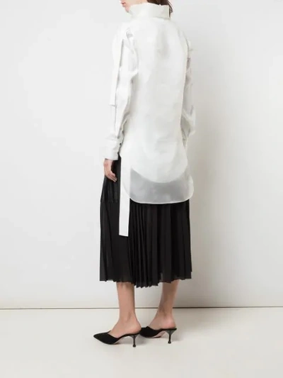 Shop The Row Oversized Layered Blouse In White