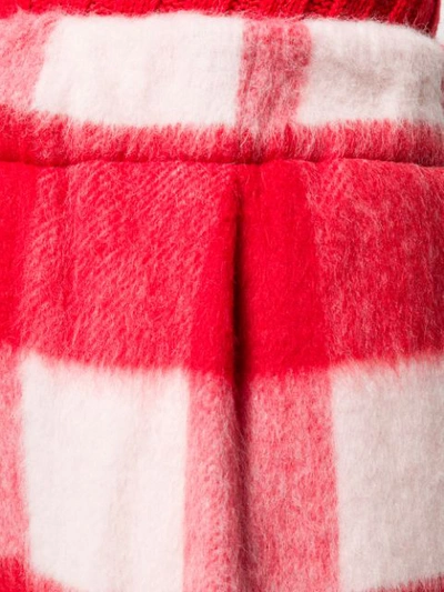 Shop Jejia Checked Straight Trousers In Red