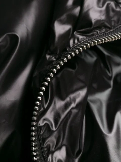 Shop Gcds Cropped Padded Jacket In Black