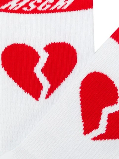 MSGM HEARTBREAK针织袜 - 红色