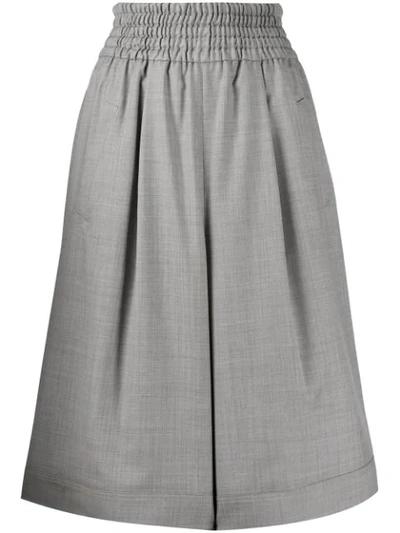 Shop Giambattista Valli Wide Leg Culottes In Grey