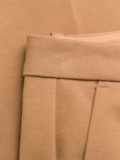 Shop Pinko Cropped Tailored Trousers In Neutrals