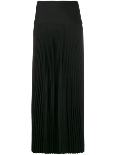 Shop Joseph Pleated Midi Skirt In Black