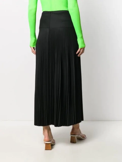 Shop Joseph Pleated Midi Skirt In Black