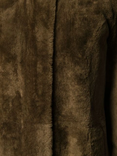 Shop Drome Mid-length Fur Coat In Brown